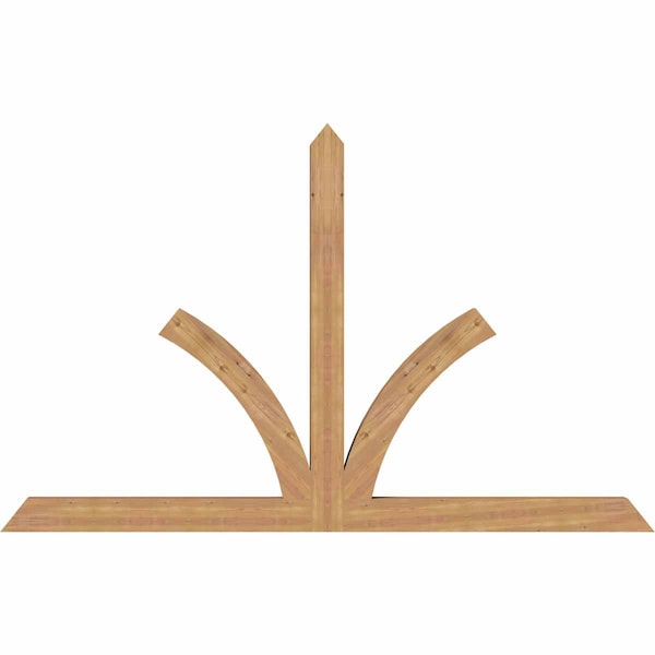 Ekena Millwork Richland Timber Gable Bracket, Western Red Cedar, 108"W x 68"H x 5 1/2"D x 5 1/2"F, 15/12 Pitch GBW108X68X0606RIC00SWR - main